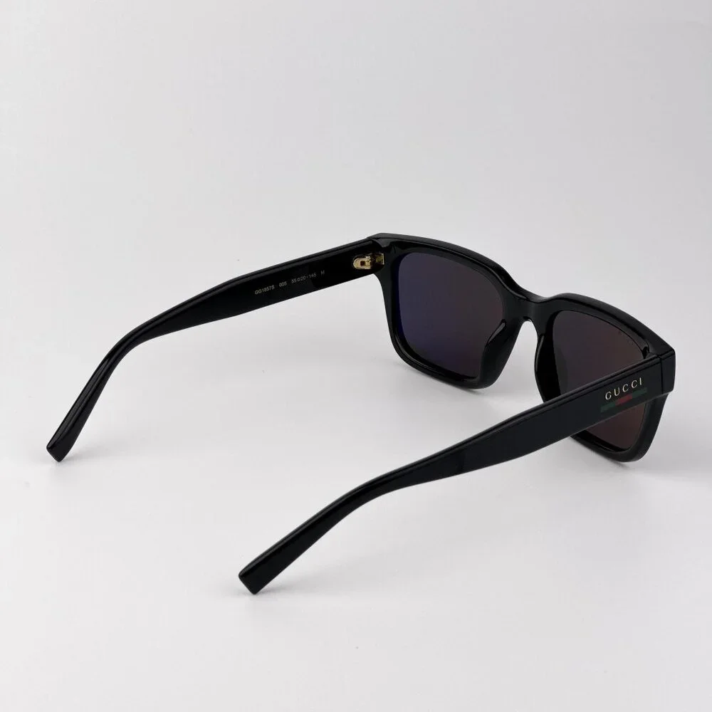 Gucci Men’s Sunglasses – Black Square Frame Polarized Lenses | GG1857S 005